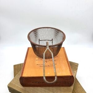 Vintage Fry Basket / Patina'ed / Decor